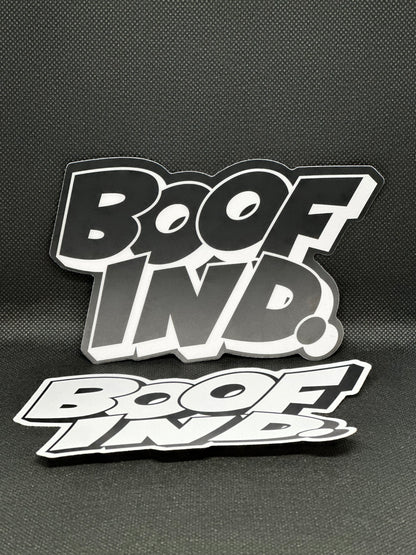 "Boof Ind" Die Cut Logo Sticker