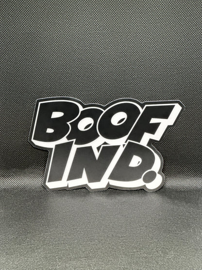 "Boof Ind" Die Cut Logo Sticker
